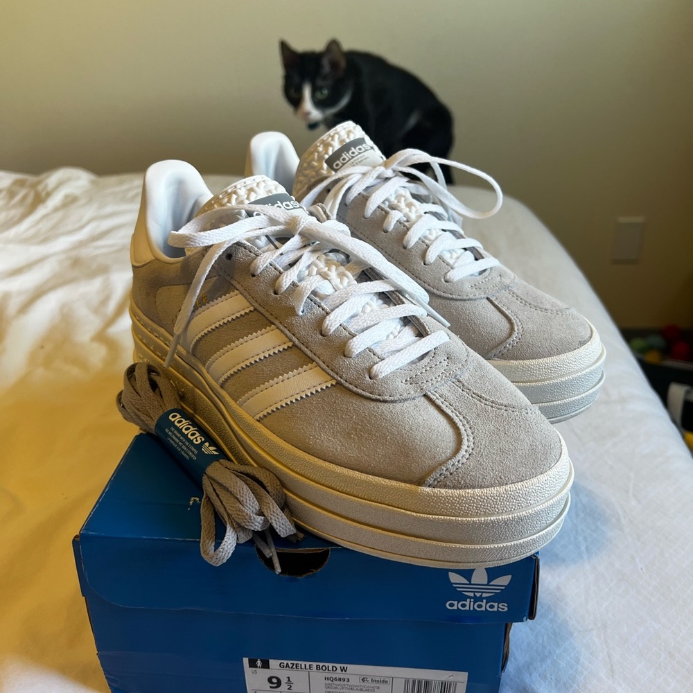 Adidas Gazelle Bold W - Gray Suede Men's Shoes